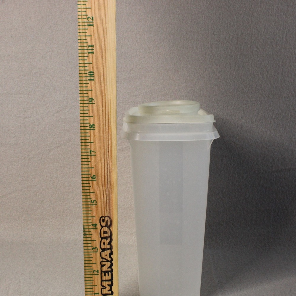 Vintage Tupperware Store N Pour Container Keeper Cereal & Junior Set 2 Sheer - Picture 5 of 8